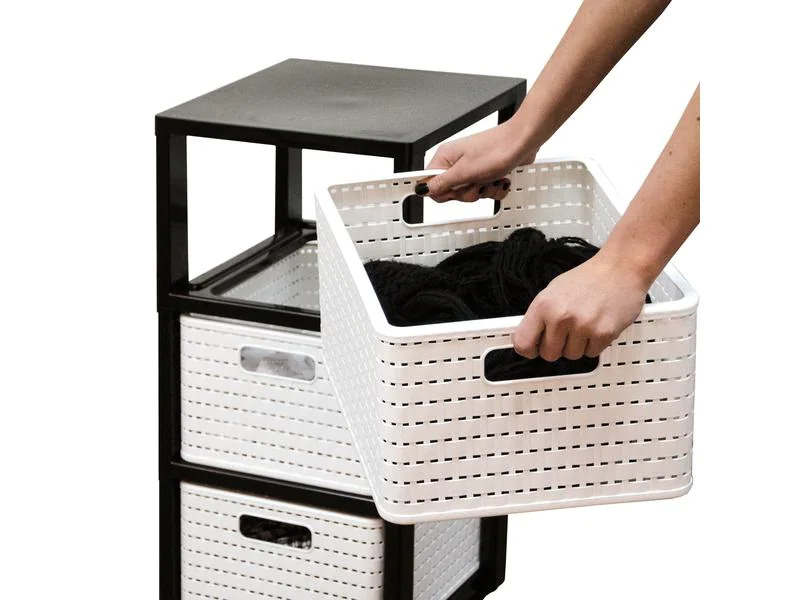Rotho Schubladenbox Tower Country A4 Weiss