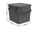 Rotho Recyclingeimer  Albula 40 l, Anthrazit