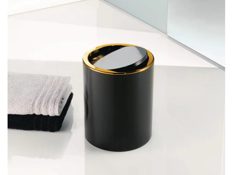 Kleine Wolke Swingeimer Clap 5 l, Schwarz/Gold