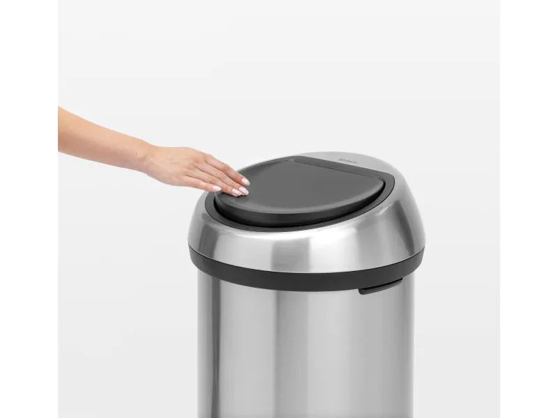 Brabantia Toucheimer Touch Bin Fingerprint proof  60 l, Matt Steel