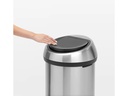 Brabantia Toucheimer Touch Bin Fingerprint proof  60 l, Matt Steel