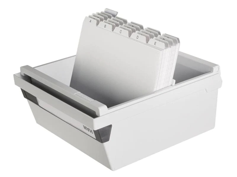 HAN Karteibox A5  Quer, 800 Karten, Grau