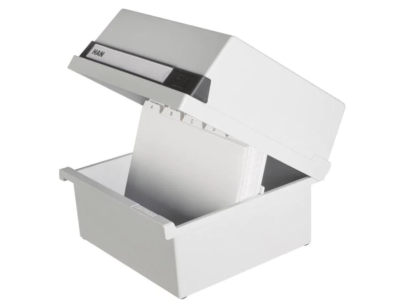 HAN Karteibox A5  Quer, 800 Karten, Grau
