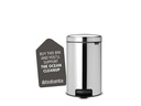 Brabantia Treteimer NewIcon 12 l, Brilliant Steel