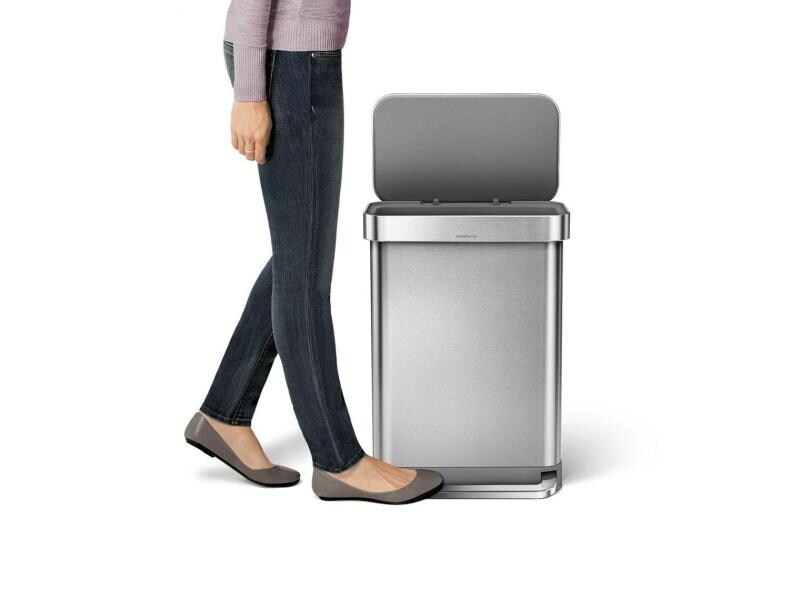 Simplehuman Treteimer CW2023 55 Liter, Silber