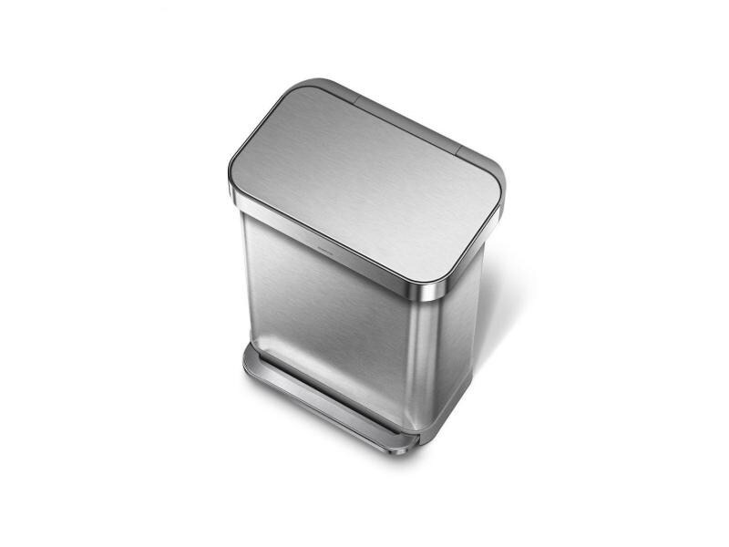 Simplehuman Treteimer CW2023 55 Liter, Silber