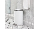 Simplehuman Treteimer CW1867 10 Liter, Weiss, fingerprint-proof