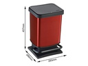 Rotho Treteimer Paso 20 l, Rot metallic