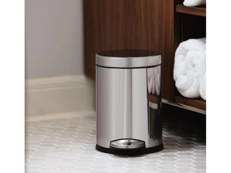 Simplehuman Treteimer 4.5 l, Silber poliert