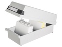 HAN Karteibox A6 Quer, 1300 Karten, Grau