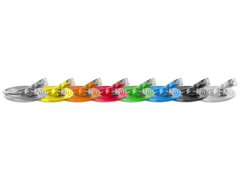 SLIM Slimpatchkabel  Cat 6, U/FTP, 0.25 m, Gelb