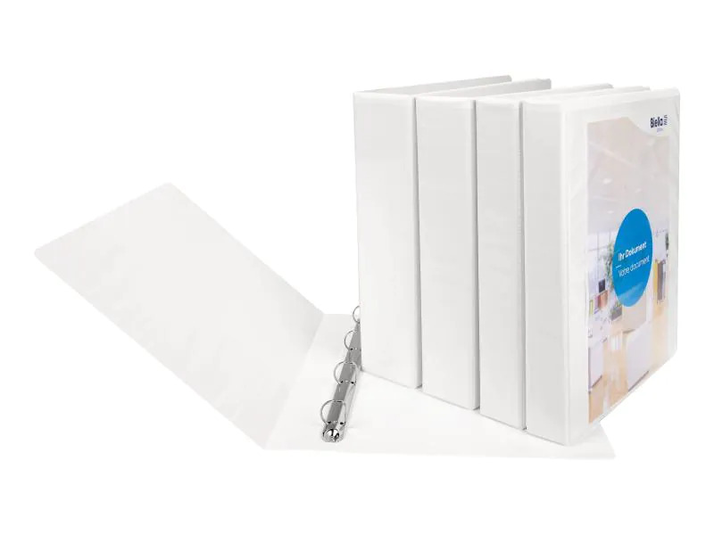 Biella Zeigebuch Creative XL 4.5 cm 4 Ringe, Weiss