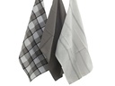 Kela Geschirrtuch-Set Pasado  3 Stück, Grau/Weiss