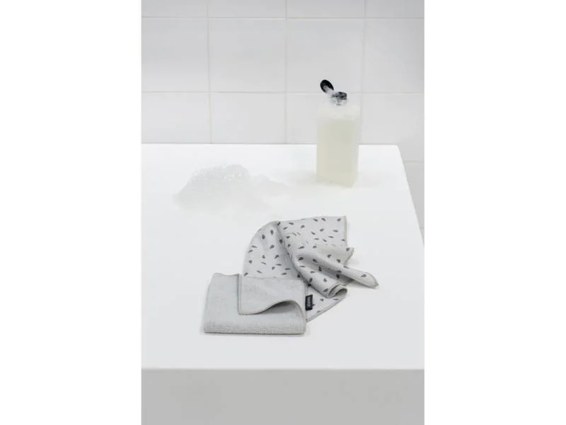 Brabantia Mikrofaser-Reinigungstuch 2 Stück, Light