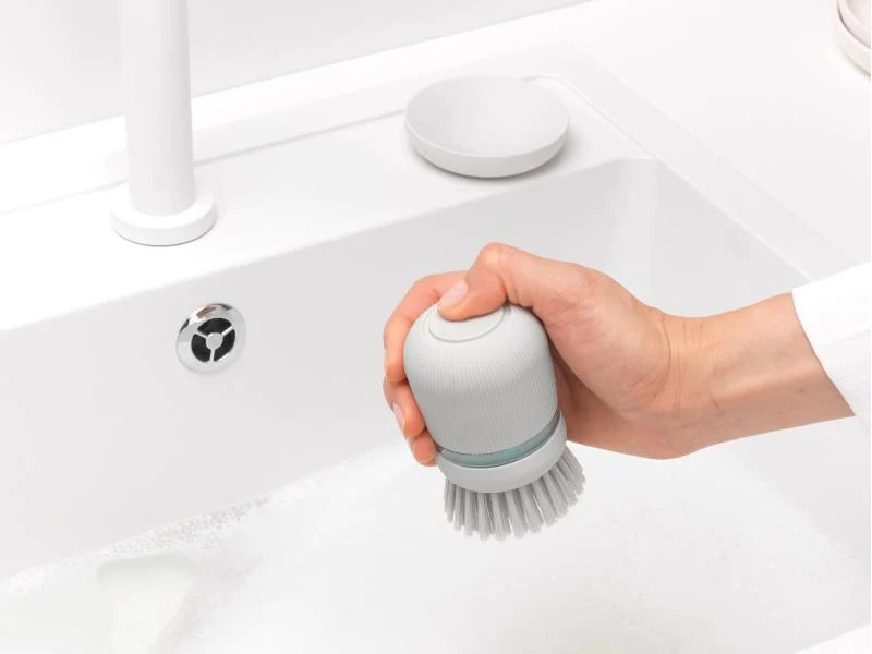 Brabantia Spülbürste mit Seifenspender Hellgrau