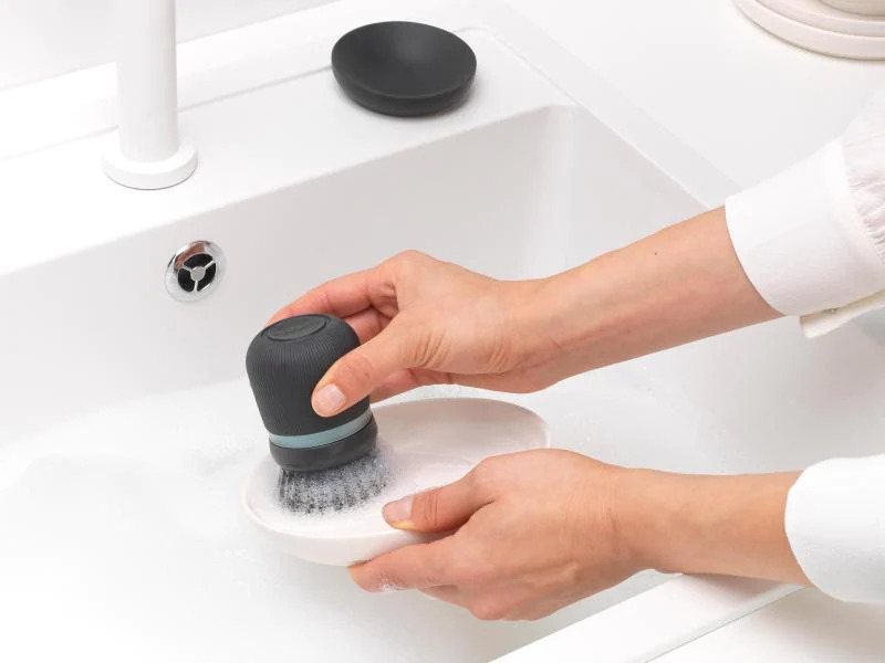 Brabantia Spülbürste mit Seifenspender Dunkelgrau