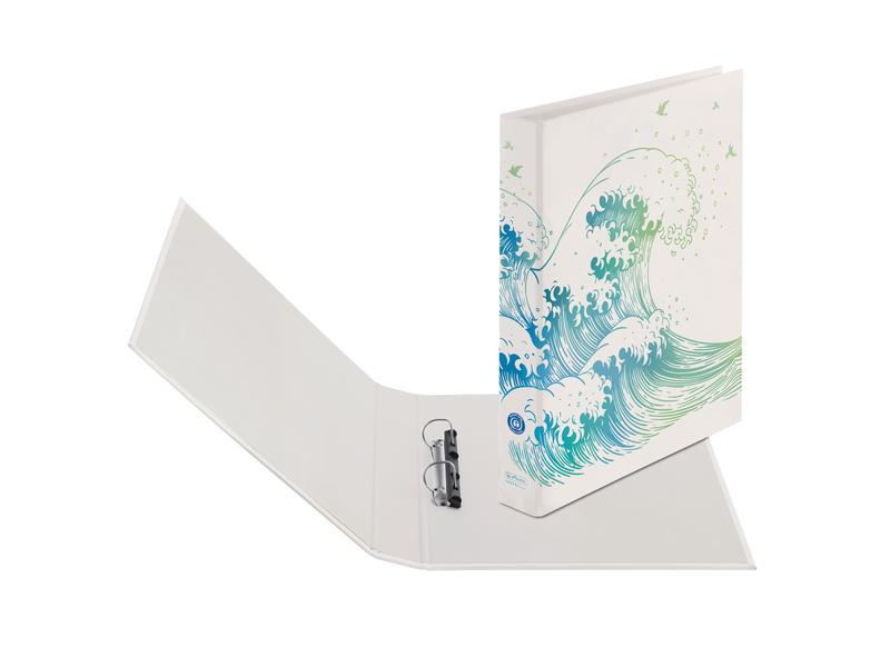 Herlitz Ringbuch MaX GREENline Welle 25 mm, Mehrfarbig