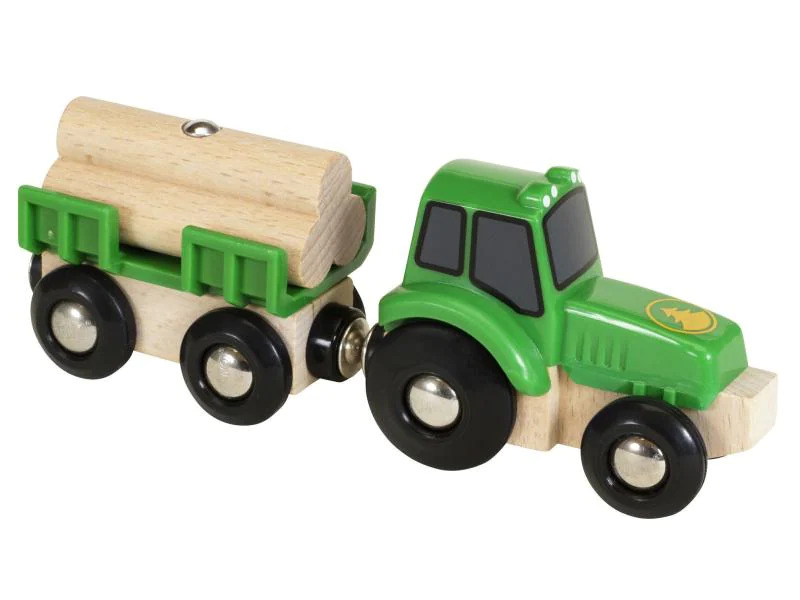 BRIO BRIO World Traktor mit Holz-Anhänger