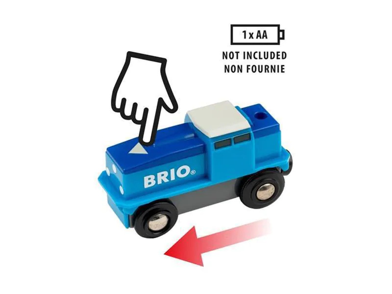 BRIO Eisenbahn Blaue Batterie-Frachtlok