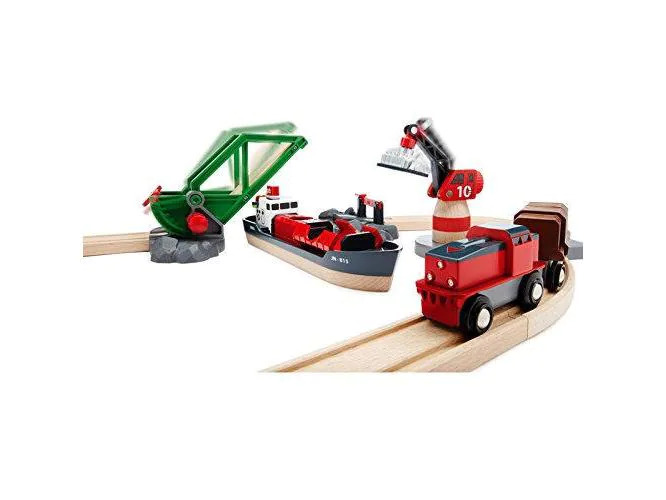 BRIO Eisenbahn Container Hafen Set