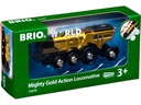 BRIO Eisenbahn Goldene Batterielok mit Licht und Sound