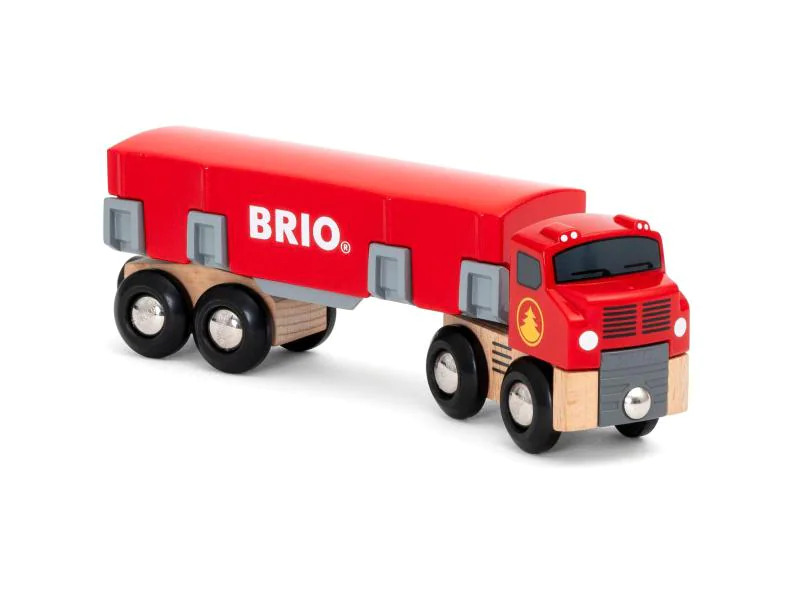 BRIO Eisenbahn Holztransporter mit Magnetladung