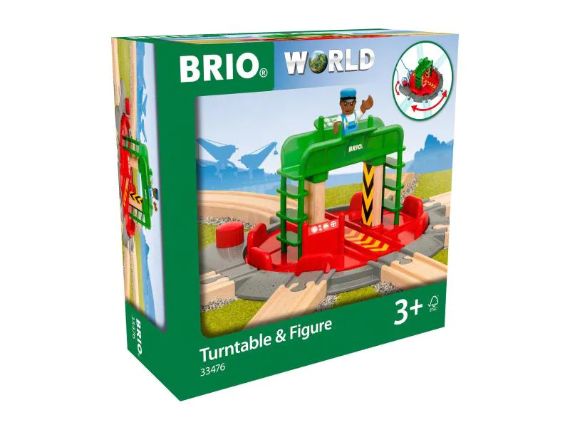 BRIO Eisenbahn Lok-Drehscheibe mit Kontrollbrücke