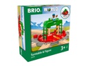 BRIO Eisenbahn Lok-Drehscheibe mit Kontrollbrücke