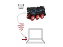 BRIO Eisenbahn Schwarze Akku-Lok mit Mini-USB