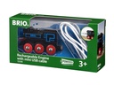 BRIO Eisenbahn Schwarze Akku-Lok mit Mini-USB