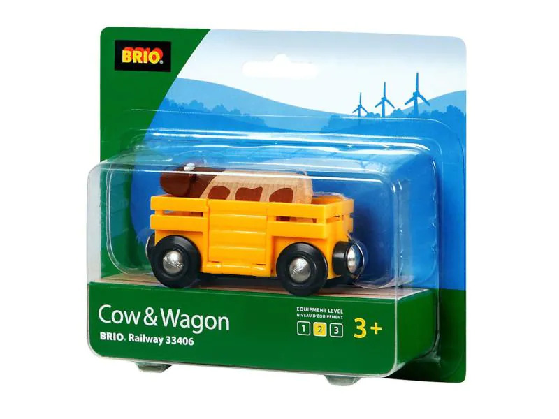 BRIO Eisenbahn Tierwagen mit Kuh