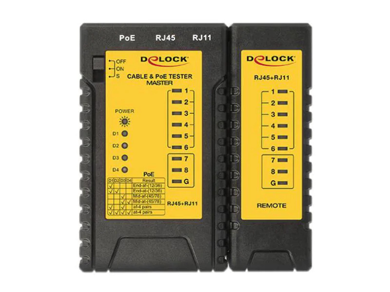 Delock LAN-Tester Master PoE/RJ11/RJ45