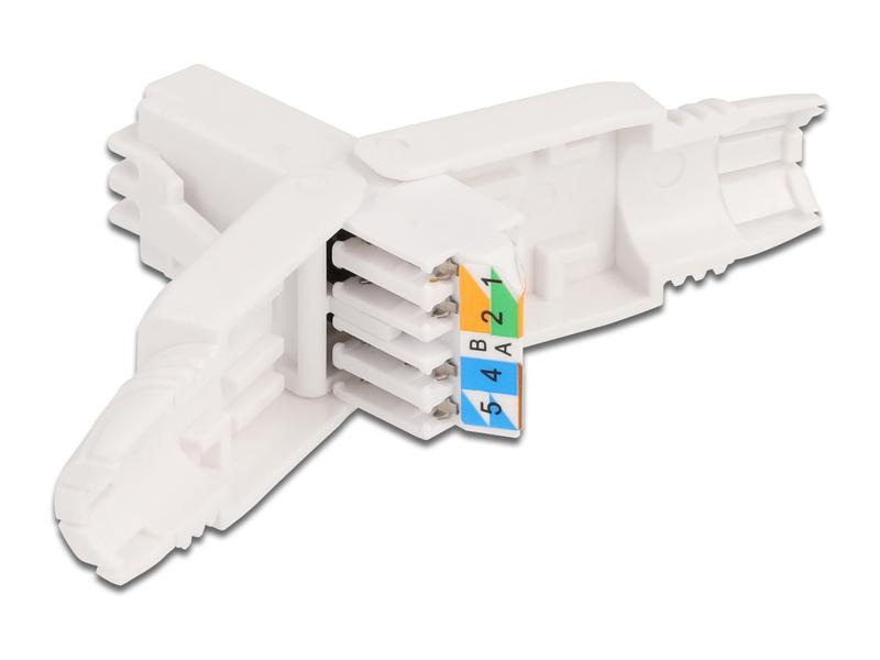 Delock Stecker RJ45 Cat.6A UTP werkzeugfrei 1 Stück, Weiss