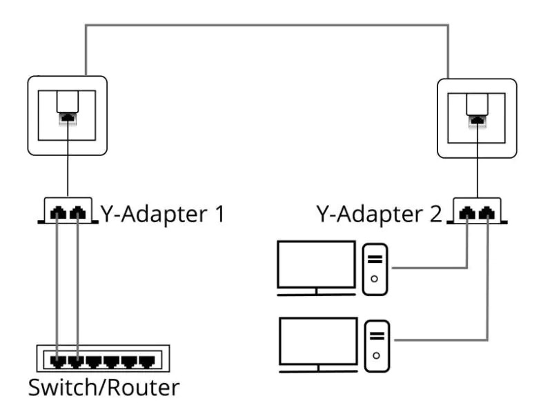 Delock Anschlussverdoppler 2x 100Mbps LAN 1 Stück