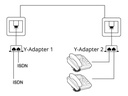 Delock Anschlussverdoppler RJ45 - 2x ISDN für 2 ISDN-Telefone