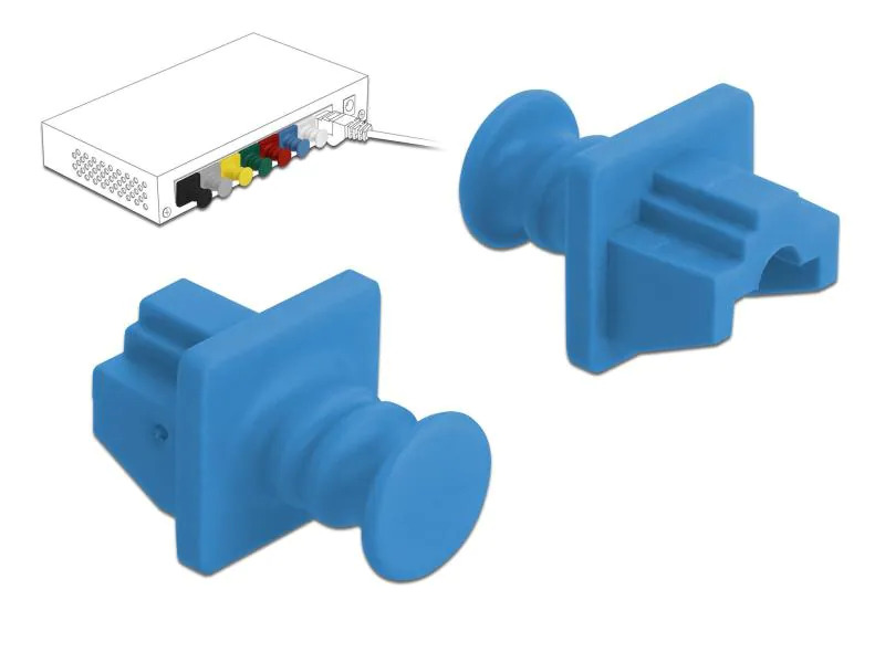 Delock Blindstecker RJ45 10 Stück, blau