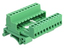 Delock Terminalblock 10 Pin, 5,08mm Rastermass gewinkelt