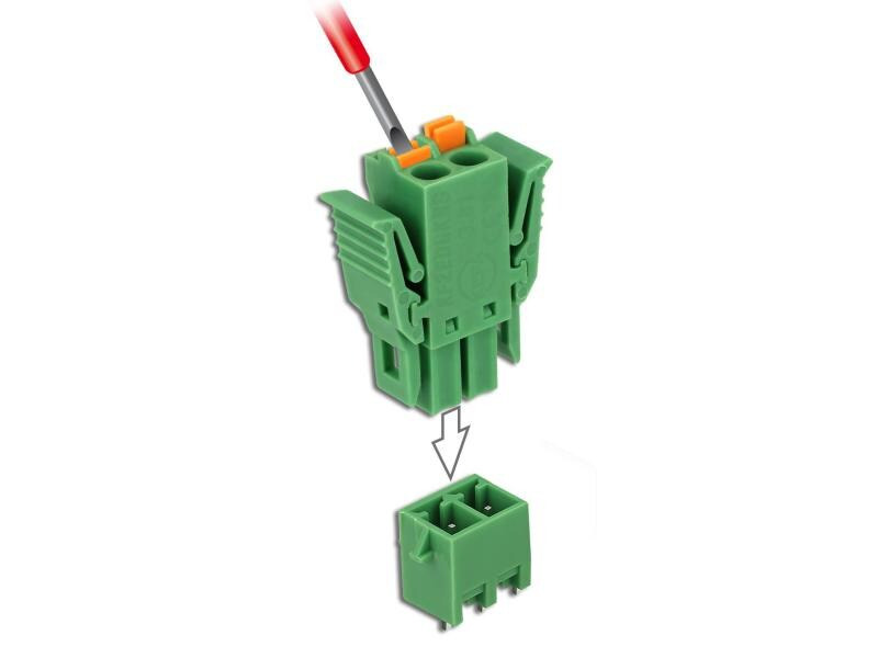 Delock Terminalblock 2Pin, 3,81mm Rastermass vertikal