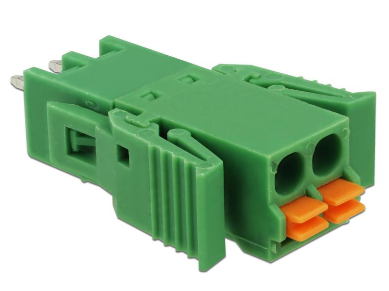 Delock Terminalblock 2Pin, 3,81mm Rastermass vertikal