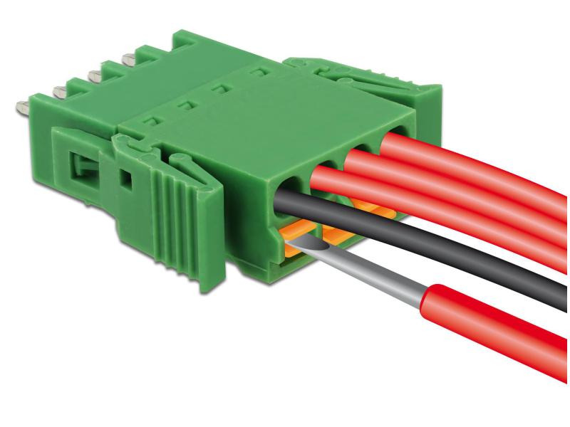 Delock Terminalblock 4Pin, 3,81mm Rastermass vertikal