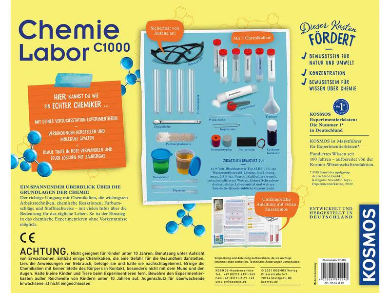 Kosmos Experimentierkasten Chemielabor C 1000