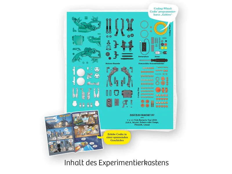 Kosmos Experimentierkasten Codix – Dein mechanischer Coding-Roboter