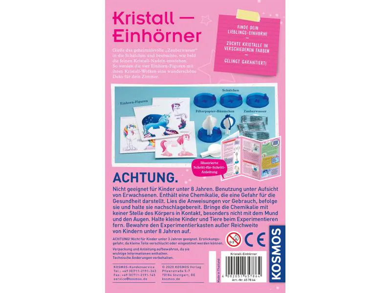 Kosmos Experimentierkasten Mitbring-Exper. Kristall-Einhörner