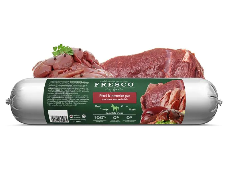 FRESCO Nassfutter BARF Pferd pur, 400 g