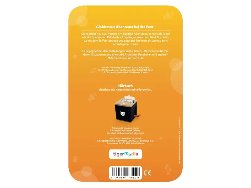 Tigermedia tigercard Globis neue Abenteuer bei der Post