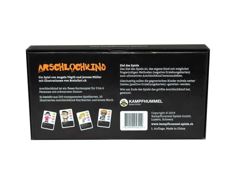 Kampf gegen das Bünzlitum Kartenspiel Arschlochkind