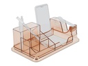Delock Stiftehalter /Schreibtisch Organizer transparent / braun