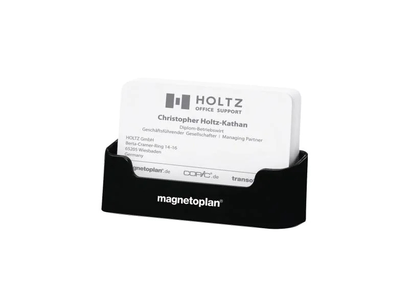 Magnetoplan Visitenkartenhalter 8.5 x 5.5 cm Transparent, 55 Stück