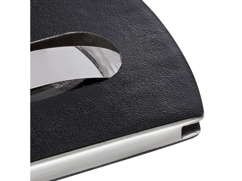 Sigel Visitenkartenetui  6 x 10.1 x 1.3 cm, Schwarz/Silber