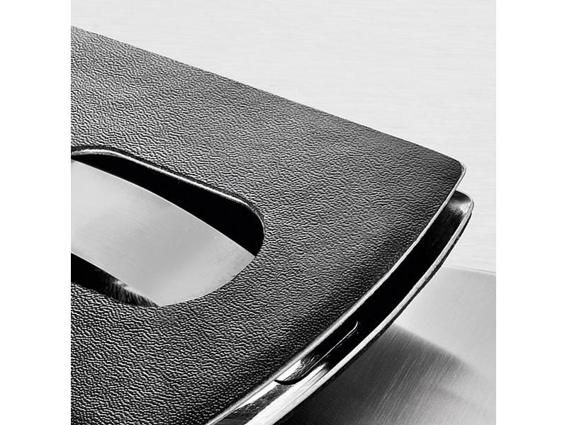 Sigel Visitenkartenetui  6 x 10.1 x 1.3 cm, Schwarz/Silber